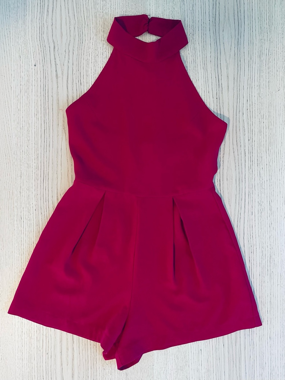 Astr Magenta Halter Romper